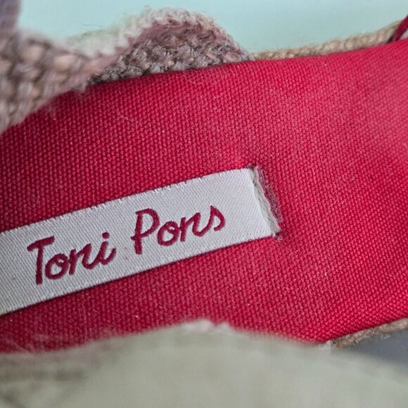 Toni Pons NIB Espardrille Lloret Vermell Red Wedge Sandal Size 40/9 - Picture 8 of 13